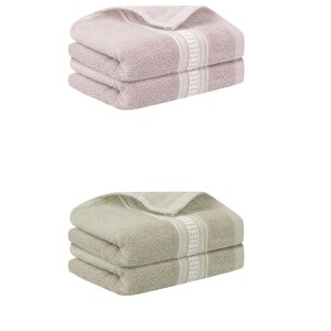 REGALWOVEN Plaid Soft Hand Towel for Bathroom Travel 4 Pcs - 1 of 4