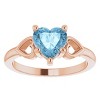 Pompeii3 7mm Blue Topaz Women's Heart Ring in 14k Gold 5.5mm Tall - 4 of 4