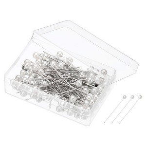 Unique Bargains Pearlized Sewing Stainless Steel Ball Head Needle Straight Quilting Pins - 1 of 4