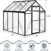 GustoWave Easy To Assemble Walk-In Aluminum Greenhouse In Green. (Upgraded Handle Version) - 3 of 4