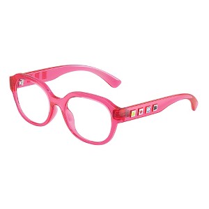 Dolce & Gabbana DX 5004U 3450 Childrens Round Eyeglasses Transparent Fucsia 48mm - 1 of 3