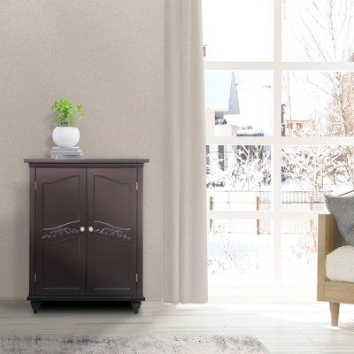 Versailles Dark Espresso MDF Cabinet with Adjustable Shelves