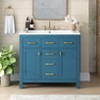Whisen 36 in. Bathroom Storage Cabinet Bathroom Vanity with Four Drawers and Two Cabinets - 4 of 4