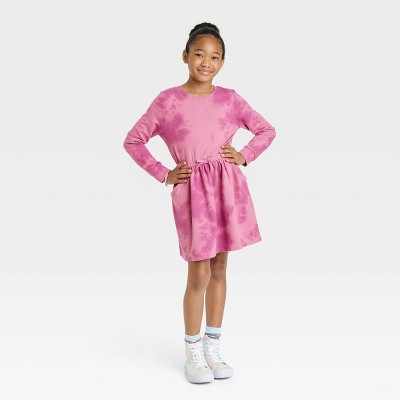 Girls' Long Sleeve French Terry Dress - Cat & Jack™