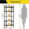 5 - Tier Heavy Duty Garage Shelving Unit 750 lb Capacity All - Carbon Steel Storage Rack Black Laundry Room Kitchen Pantry - 3 of 4