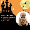 KBW Bedazzled Rose Gold Mirror Skull Mask Adult Costume Accessory - 4 of 4