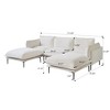 WJShome Velvet Modular Sectional Sofa with Chaise,111" Modern U-Shaped Couch for Living Room,8" High Metal Legs - 3 of 4