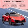 12V Kids Ride On Car,Licensed Lamborghini Battery Powered Car,3 Speed Settings - 2 of 4