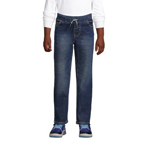 Lands' End Kids Iron Knee Stretch Pull On Jeans - 1 of 4