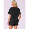 INSPIRE CHIC Women's Pajama Set Short Sleeve Lounge Set Elastic Shorts 2 Piece Pjs Sets with Pockets - 3 of 4