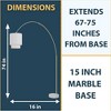 AF Lighting Arched Floor Lamp in Brushed Gold with Fabric Shade - 2 of 3
