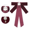 INSPIRE CHIC Women's Pre-tied Vintage Pearl Brooch Pin - 3 of 4