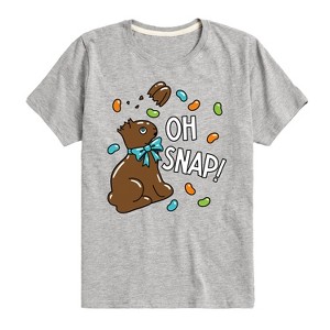 Boys' - Instant Message - Oh Snap Chocolate Bunny Short Sleeve Graphic T-Shirt - 1 of 4