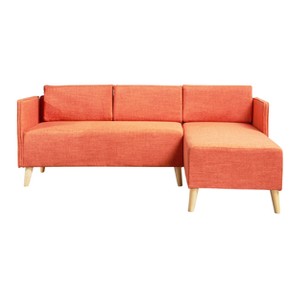 Augustus Mid-Century Chaise Sectional - Muted Orange - Christopher Knight Home