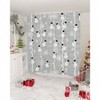 Merry Shower Curtain Digital Print Fabric Bathroom Decor with Snowman and Snowflake Background 72x 84 Inches - 2 of 4