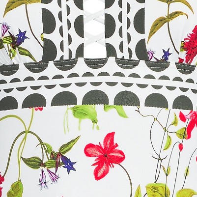 white multi garden floral
