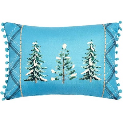 The Lakeside Collection Wildlife Explorer Embroidered Accent Pillows - Pine Trees