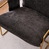 Hanging Upholstered Armchair with Arm Pockets and Crushed Foam Cushion - 4 of 4