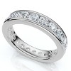 Pompeii3 1 1/2Ct Channel Set Diamond Lab Created Eternity Wedding Ring 14k Gold or Platinum - 3 of 4
