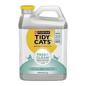 Purina Tidy Cats Free & Clean Unscented Clumping Scoop Cat & Kitty Litter for Multiple Cats - 1 of 4