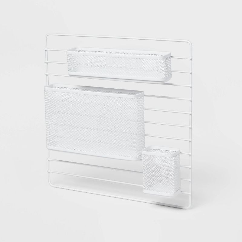 Mesh Wall Office Supply Organizer White - Brightroom&#8482;, 1 of 5