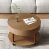 Coffee Table Rustic with Hidden Storage Compartment and Open Shelf for Living Room 31.5in-3irtyhousy - 3 of 4