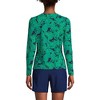 Lands' End Women's Crew Neck Long Sleeve Rash Guard UPF 50 Swim Tee - 2 of 4
