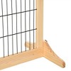 Resenkos 72" W x 27" H Extra Wide Freestanding Pet Gate with Adjustable Length Dog, Cat, Barrier for House, Doorway, Hallway, Natural - 4 of 4