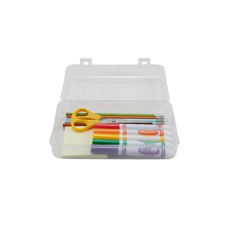 Advantus Gem Polypropylene Pencil Box with Lid Clear 8 1/2 x 5 1/2 x 2 1/2 34104, 5 of 6