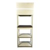 Chery Life 23.62" White and Brown 5-Tier Bakers Rack with Storage fits Coffee Bar, Kitchen Shelves, Microwave Stand - 4 of 4