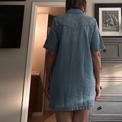 white christmas dresses Target Size 4 Denim Dress – MiniMe Preloved main image 0