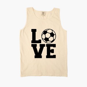 Simply Sage Market Women's Love Soccer Racerback Tank - 1 of 2
