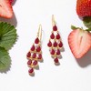 Ross-Simons 12.00 ct. t.w. Ruby Chandelier Earrings in 18kt Gold Over Sterling - 3 of 4