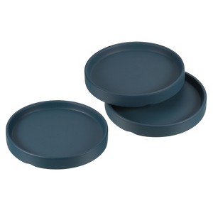Unique Bargains Indoor Glazed Ceramic Plant Pot Saucers 3 Pc - 1 of 4