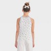 Girls' Cowboy Boots Floral High-Neck Graphic Tank Top - art class™ Blue/Off-White - 3 of 4