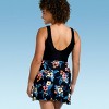 Lands' End Women's One Piece Swimsuit with Faux Pareo - Black - 2 of 3