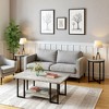 Hooseng 3 PCS Coffee Table Set Rectangle Coffee Table and 2 PCS Round End Tables Metal Frame and Particle Board Tabletop - 4 of 4