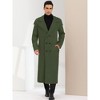 Lars Amadeus Men's Winter Notch Lapel Double Breasted Solid Color Overcoat - 4 of 4