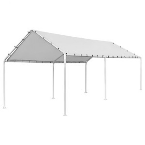 FDW Heavy-Duty Waterproof Carport Cat Tent with Reinforced PE Cover and Rust-Resistant Frame Ideal for Vehicles Storage and Outdoor Events, White - 1 of 4