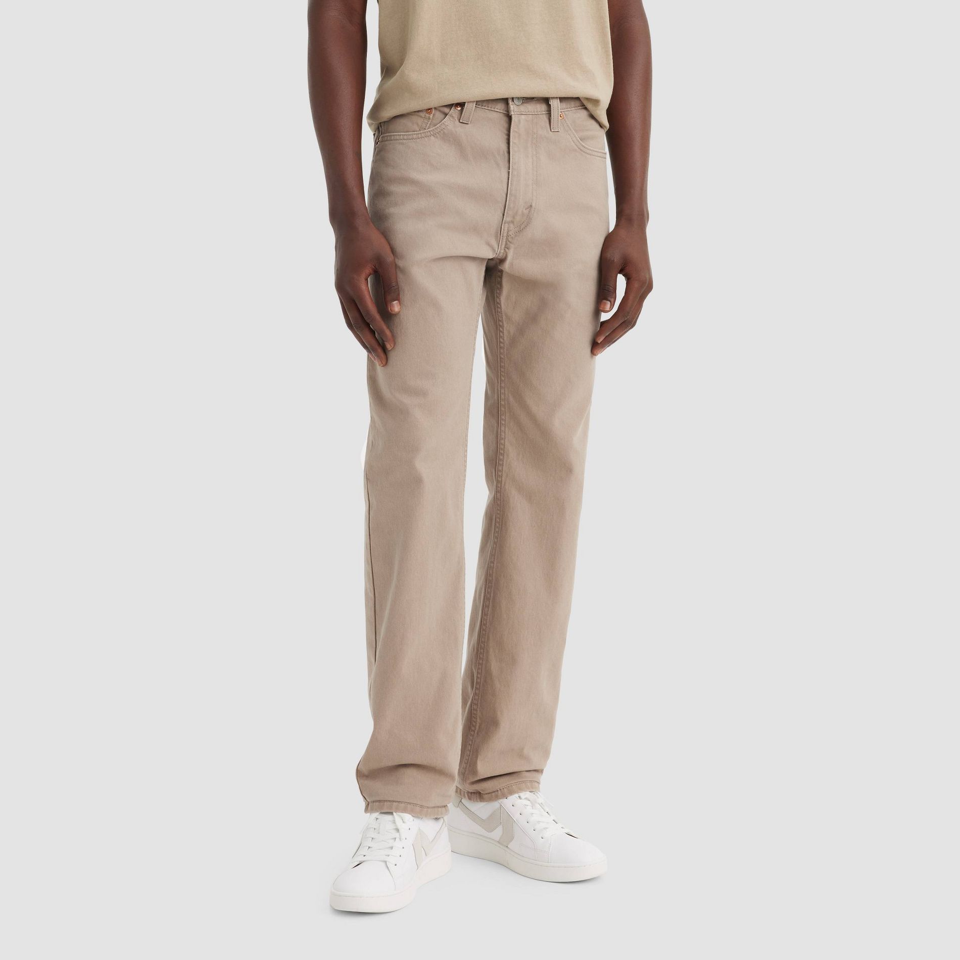 Levi's® Men's 505™ Regular Fit Straight Leg Jeans - Tan 32x30: Cotton Denim, Mid Rise, Stretch Fabric