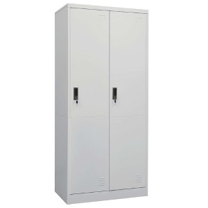 vidaXL Wardrobe White Steel Large Wardrobe Rectangular Modern - 1 of 4