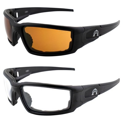 2 Pairs of Alpha Omega AO5 Safety Motorcycle Sunglasses