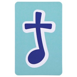 Dicksons BKMPK-517 Sing to Him Sing Praise to Him Music Note Sky Blue and Royal Blue 2.5 x 4 Paper Encouraging Durable Laminated Bookcard Bookmark, - 1 of 2