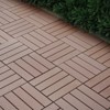 DSVIMOY 12" Patio Deck Tiles, 44pcs DIY Module Interlocking Decking Tiles, Floor Tile for Porch Poolside, Balcony, Brown, 12"*12"*0.8" - 4 of 4