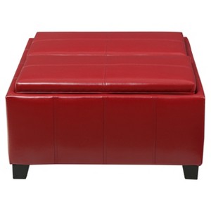 Mansfield Storage Ottoman - Red - Christopher Knight Home