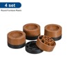 Unique Bargains Adjustable Anti-Slip Chair Table Round Furniture Risers 4 Set - 3 of 4