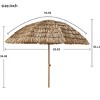 Okak 8 Ft Thatch Patio Umbrella,Straw Umbrella for Patio,Palapa,Tropical/Hawaiian/Hula,Tiki Hut&Beach Umbrella - 3 of 4