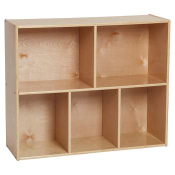 ECR4Kids Streamline 5-Compartment Storage Cabinet, 30in, Classroom Furniture