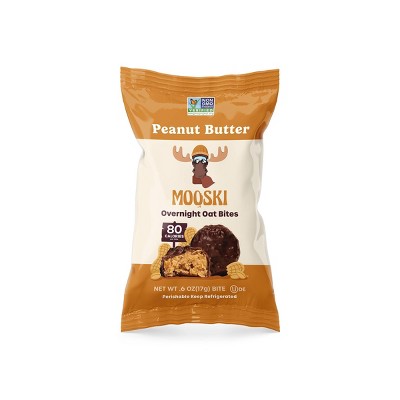 Mooski Overnight Oat Bites Peanut Butter - 3.6oz/6ct