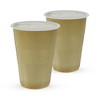 True Gold Plastic Cups, Disposable Plastic Drinking Glasses, Party Cups for Adults, 16oz Gold Set of 24 - 4 of 4